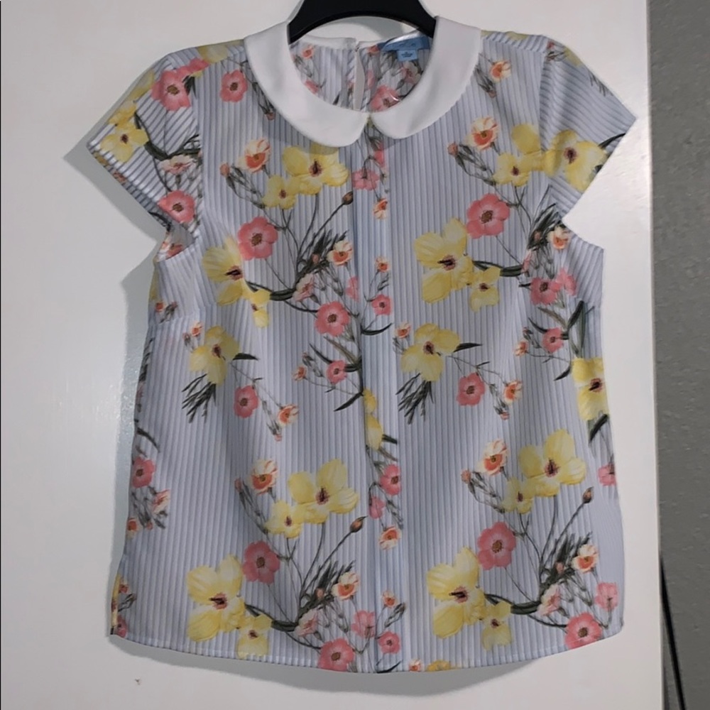 Striped and floral Cece top